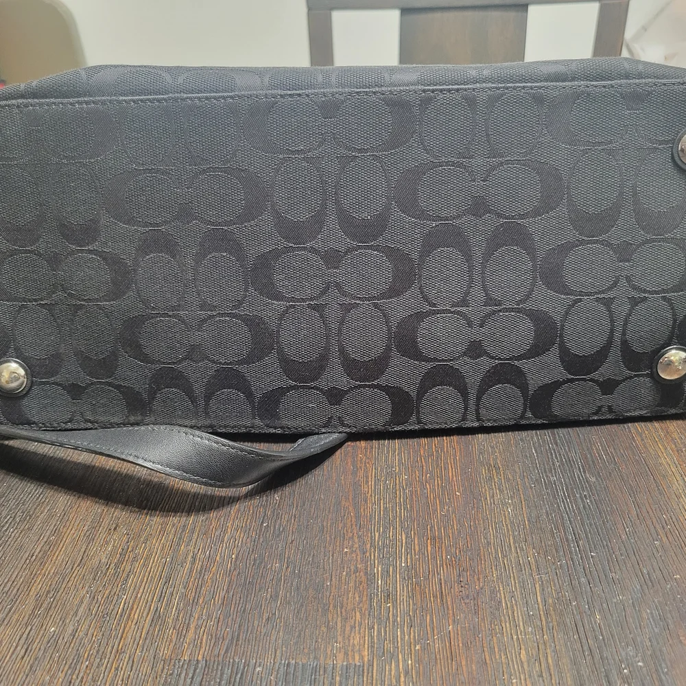 Coach Black‎ Signature Tote Bag